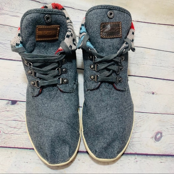 Toms Other - Toms | Gray High Top Aztec Print Boots